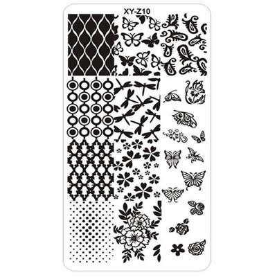 12*6 cm-es Graffiti mintás körömdíszítő sablonok Bélyegzőlemez Graffiti Art bélyegzőlemez Körömdíszítő sablonok Nails Art lemezekhez