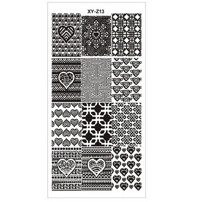 12*6 cm-es Graffiti mintás körömdíszítő sablonok Bélyegzőlemez Graffiti Art bélyegzőlemez Körömdíszítő sablonok Nails Art lemezekhez