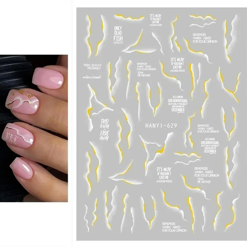 Hátsó ragasztó matricák 3D körömmatricák fekete fehér geometriai rajzok minták körömmatricák díszítés körömdíszítéshez Szépség