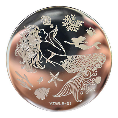 WUF Rose Flower Nail Art Stamp Πρότυπο Flower Mandala Butterfly Εργαλεία μανικιούρ για σφράγιση πλάκας νυχιών