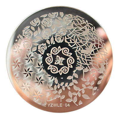 WUF Rose Flower Nail Art Stamp Πρότυπο Flower Mandala Butterfly Εργαλεία μανικιούρ για σφράγιση πλάκας νυχιών