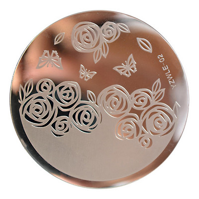 WUF Rose Flower Nail Art Stamp Πρότυπο Flower Mandala Butterfly Εργαλεία μανικιούρ για σφράγιση πλάκας νυχιών