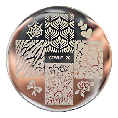 WUF Rose Flower Nail Art Stamp Πρότυπο Flower Mandala Butterfly Εργαλεία μανικιούρ για σφράγιση πλάκας νυχιών