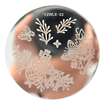 WUF Rose Flower Nail Art Stamp Πρότυπο Flower Mandala Butterfly Εργαλεία μανικιούρ για σφράγιση πλάκας νυχιών