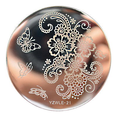 WUF Rose Flower Nail Art Stamp Πρότυπο Flower Mandala Butterfly Εργαλεία μανικιούρ για σφράγιση πλάκας νυχιών
