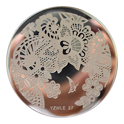 WUF Rose Flower Nail Art Stamp Πρότυπο Flower Mandala Butterfly Εργαλεία μανικιούρ για σφράγιση πλάκας νυχιών