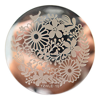 WUF Rose Flower Nail Art Stamp Πρότυπο Flower Mandala Butterfly Εργαλεία μανικιούρ για σφράγιση πλάκας νυχιών