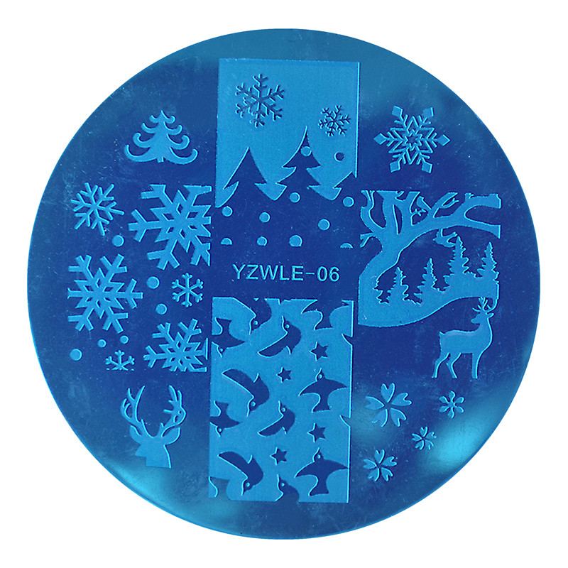 WUF rózsavirág körömdíszítő bélyegsablon virág mandala pillangó képlemez körömbélyegző lemez manikűr eszközök