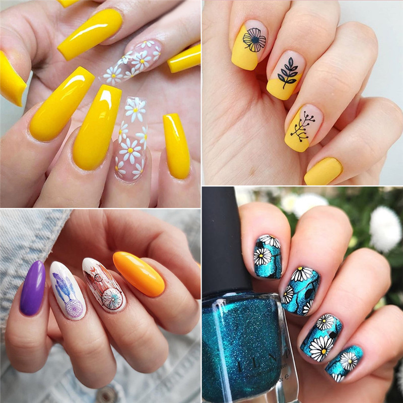 Nail Art Bélyegző Virág Hópehely Levelek Geometrikus Állati Barkácsolás Kiváló Nail Art Design Köröm bélyegző Transzfer lemez sablon
