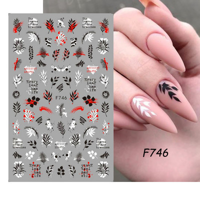 Skull Snake Absztrakt arc Körömmatricák Gothic Design Halloween Karácsonyi tetoválás Anime csúszkák körmökhöz Manikűr SACA725-732