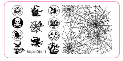 Major Dijit Nail Stamping Plate Stamp Flower Plate Line Σχέδιο Διχτυού Ορθογώνιο Πρότυπο Σφραγίδας Μανικιούρ Πλάκα εικόνας Nail Art