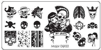 Major Dijit Nail Stamping Plate Stamp Flower Plate Line Σχέδιο Διχτυού Ορθογώνιο Πρότυπο Σφραγίδας Μανικιούρ Πλάκα εικόνας Nail Art