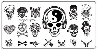 Major Dijit Nail Stamping Plate Stamp Flower Plate Line Σχέδιο Διχτυού Ορθογώνιο Πρότυπο Σφραγίδας Μανικιούρ Πλάκα εικόνας Nail Art