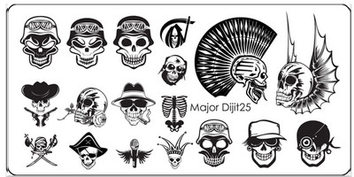 Major Dijit Nail Stamping Plate Stamp Flower Plate Line Σχέδιο Διχτυού Ορθογώνιο Πρότυπο Σφραγίδας Μανικιούρ Πλάκα εικόνας Nail Art