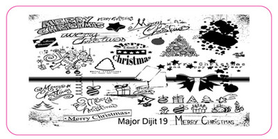 Major Dijit Nail Stamping Plate Stamp Flower Plate Line Σχέδιο Διχτυού Ορθογώνιο Πρότυπο Σφραγίδας Μανικιούρ Πλάκα εικόνας Nail Art