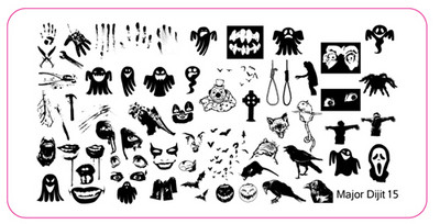 Major Dijit Nail Stamping Plate Stamp Flower Plate Line Σχέδιο Διχτυού Ορθογώνιο Πρότυπο Σφραγίδας Μανικιούρ Πλάκα εικόνας Nail Art