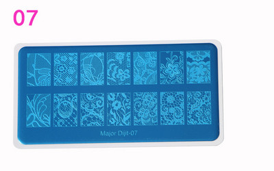 Major Dijit Nail Stamping Plate Stamp Flower Plate Line Σχέδιο Διχτυού Ορθογώνιο Πρότυπο Σφραγίδας Μανικιούρ Πλάκα εικόνας Nail Art