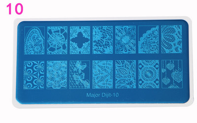 Major Dijit Nail Stamping Plate Stamp Flower Plate Line Σχέδιο Διχτυού Ορθογώνιο Πρότυπο Σφραγίδας Μανικιούρ Πλάκα εικόνας Nail Art