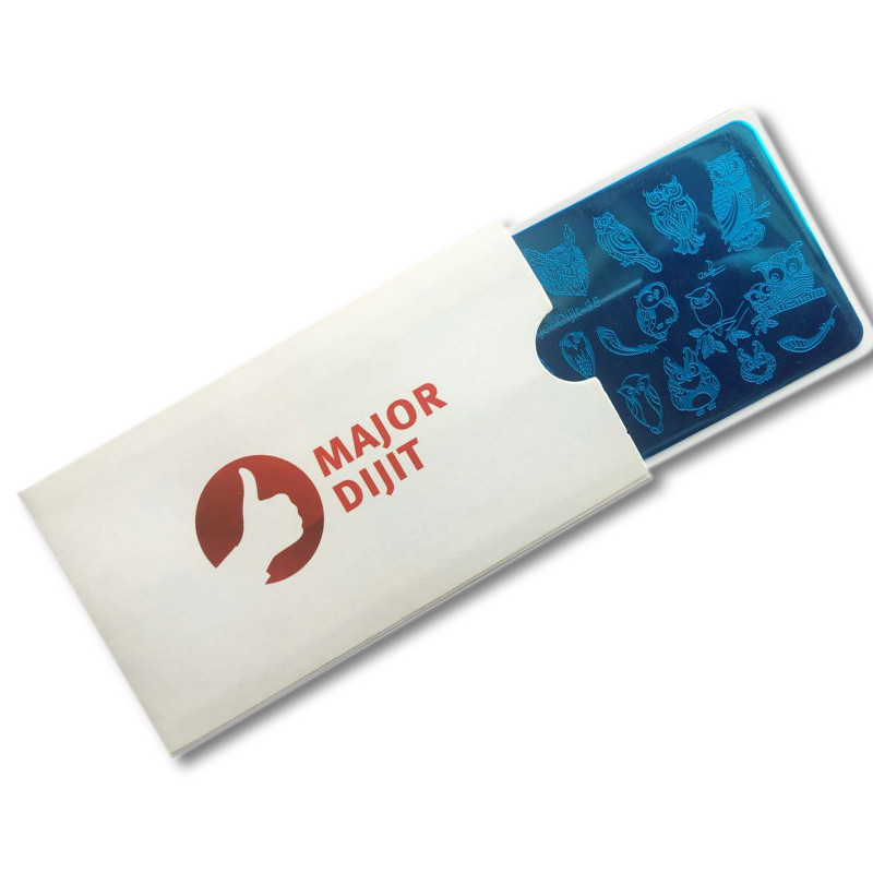 Major Dijit Nail Stamping Plate Stamp Flower Plate Line Σχέδιο Διχτυού Ορθογώνιο Πρότυπο Σφραγίδας Μανικιούρ Πλάκα εικόνας Nail Art