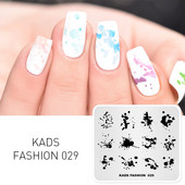 Πρότυπο KADS Nail Art 36 Σχέδια Κινεζικό στιλ ζωγραφική με μελάνι Wordart Image Πρότυπο για σφράγιση νυχιών Πλάκα για στάμπα νυχιών Στένσιλ