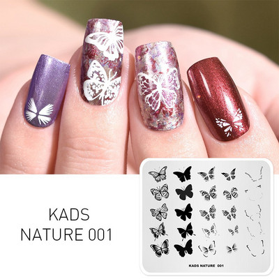 Πρότυπο KADS Nail Art 36 Σχέδια Κινεζικό στιλ ζωγραφική με μελάνι Wordart Image Πρότυπο για σφράγιση νυχιών Πλάκα για στάμπα νυχιών Στένσιλ