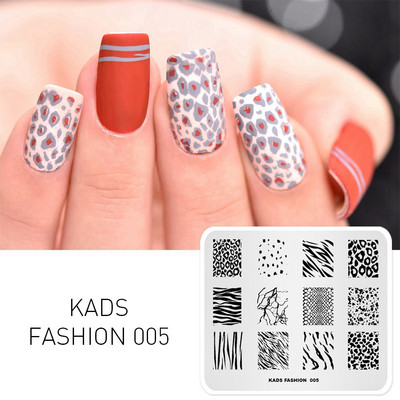 Πρότυπο KADS Nail Art 36 Σχέδια Κινεζικό στιλ ζωγραφική με μελάνι Wordart Image Πρότυπο για σφράγιση νυχιών Πλάκα για στάμπα νυχιών Στένσιλ