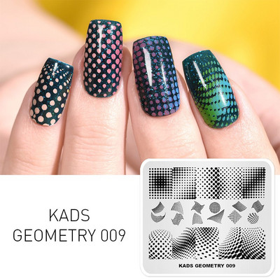 Πρότυπο KADS Nail Art 36 Σχέδια Κινεζικό στιλ ζωγραφική με μελάνι Wordart Image Πρότυπο για σφράγιση νυχιών Πλάκα για στάμπα νυχιών Στένσιλ