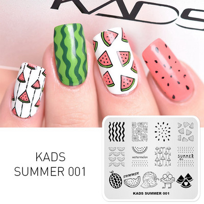 Πρότυπο KADS Nail Art 36 Σχέδια Κινεζικό στιλ ζωγραφική με μελάνι Wordart Image Πρότυπο για σφράγιση νυχιών Πλάκα για στάμπα νυχιών Στένσιλ