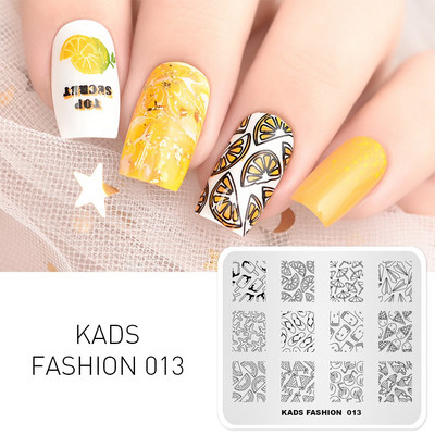 Πρότυπο KADS Nail Art 36 Σχέδια Κινεζικό στιλ ζωγραφική με μελάνι Wordart Image Πρότυπο για σφράγιση νυχιών Πλάκα για στάμπα νυχιών Στένσιλ