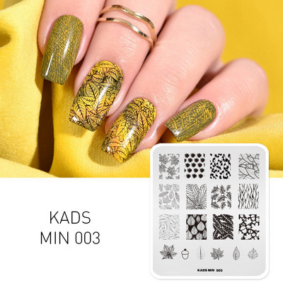 Πρότυπο KADS Nail Art 36 Σχέδια Κινεζικό στιλ ζωγραφική με μελάνι Wordart Image Πρότυπο για σφράγιση νυχιών Πλάκα για στάμπα νυχιών Στένσιλ