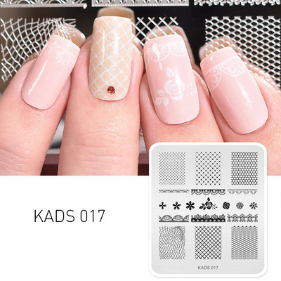 Πρότυπο KADS Nail Art 36 Σχέδια Κινεζικό στιλ ζωγραφική με μελάνι Wordart Image Πρότυπο για σφράγιση νυχιών Πλάκα για στάμπα νυχιών Στένσιλ