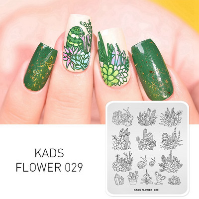 Πρότυπο KADS Nail Art 36 Σχέδια Κινεζικό στιλ ζωγραφική με μελάνι Wordart Image Πρότυπο για σφράγιση νυχιών Πλάκα για στάμπα νυχιών Στένσιλ