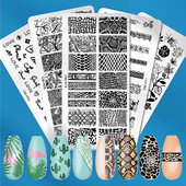 50 Επιλογές Beauty Deck με Ζώο/Φυτό/Χριστούγεννα/Μοτίβο/Λουλούδι/Σύμβολο/Φύση/Δημιουργικό/Γυναικείες αφηρημένες στάμπες νυχιών