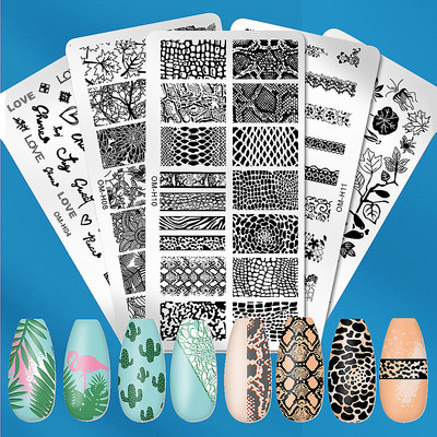 50 de opțiuni Beauty Deck cu Animal/Plantă/Crăciun/Model/Floral/Simbol/Natura/Creativ/Ștampile de artă pentru unghii abstracte pentru femei