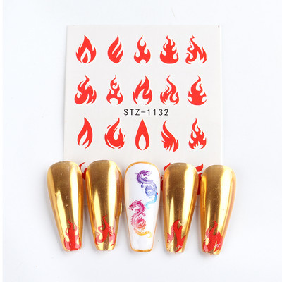 ABC Letter Αυτοκόλλητα Nail Art Αυτοκόλλητα Αγγλικής Παλιάς Γραμματοσειράς Μαύρος Αριθμός Τατουάζ Σχέδιο Νυχιών Σχεδίαση Νερού Συρόμενα Μανικιούρ Περιτυλίγματα CHSTZ1046-1049