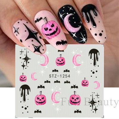 ABC Letter Αυτοκόλλητα Nail Art Αυτοκόλλητα Αγγλικής Παλιάς Γραμματοσειράς Μαύρος Αριθμός Τατουάζ Σχέδιο Νυχιών Σχεδίαση Νερού Συρόμενα Μανικιούρ Περιτυλίγματα CHSTZ1046-1049