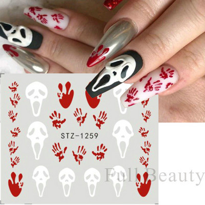ABC Letter Αυτοκόλλητα Nail Art Αυτοκόλλητα Αγγλικής Παλιάς Γραμματοσειράς Μαύρος Αριθμός Τατουάζ Σχέδιο Νυχιών Σχεδίαση Νερού Συρόμενα Μανικιούρ Περιτυλίγματα CHSTZ1046-1049
