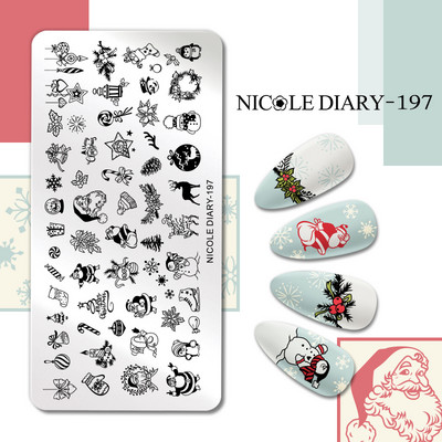 NICOLE DIARY Μαύρο Λευκό Λουλούδι Πλάκες Σφράγισης Wave Πρότυπα Γαλλικής Σφραγίδας Νυχιών Εκτύπωση Σχέδιο Στένσιλ Σφράγιση για Νύχια
