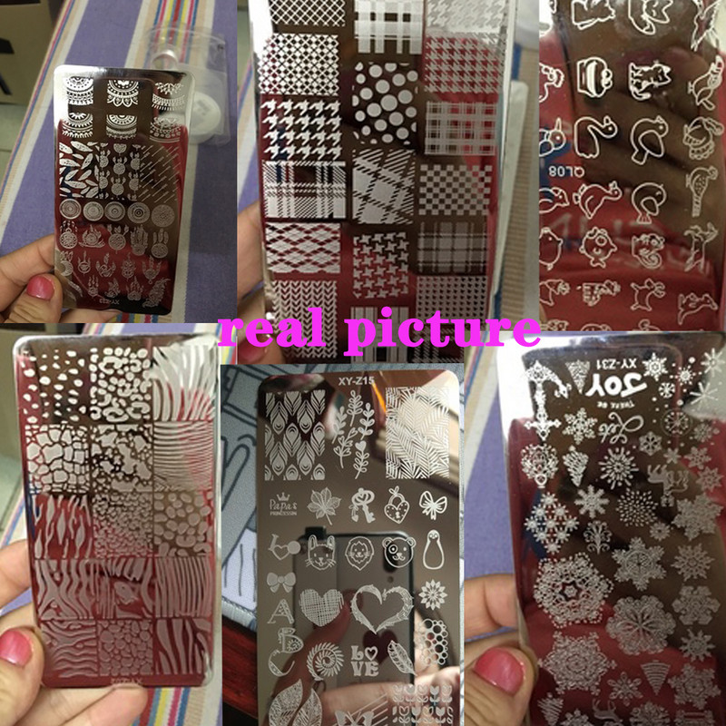 Nyári körömbélyegző lemezsablon 14,5 * 9,5 cm teljesen új körmök, rozsdamentes acél bélyegző, barkácsnyomólemez manikűr eszközök