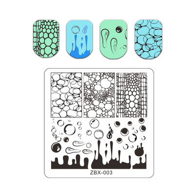 Φούσκα Vortex Stamping Plate Abstract Face Nail Art Templates Snake Graffiti Nail Stamping Template Tool Line Leaf Line