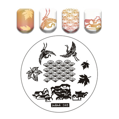Φούσκα Vortex Stamping Plate Abstract Face Nail Art Templates Snake Graffiti Nail Stamping Template Tool Line Leaf Line