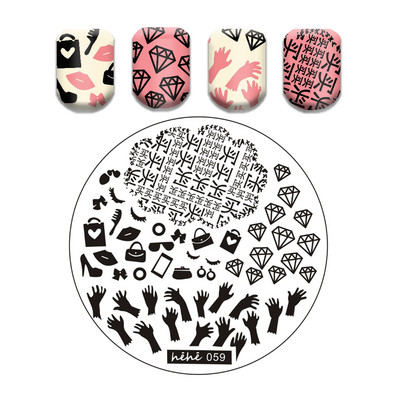 Φούσκα Vortex Stamping Plate Abstract Face Nail Art Templates Snake Graffiti Nail Stamping Template Tool Line Leaf Line