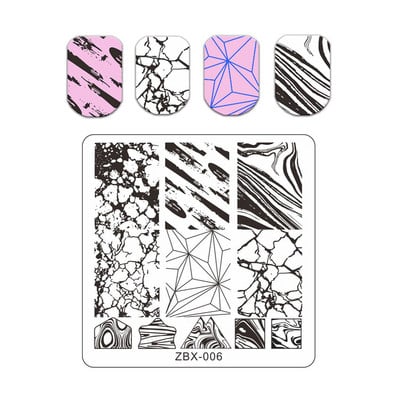 Φούσκα Vortex Stamping Plate Abstract Face Nail Art Templates Snake Graffiti Nail Stamping Template Tool Line Leaf Line