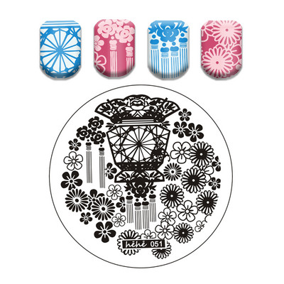 Φούσκα Vortex Stamping Plate Abstract Face Nail Art Templates Snake Graffiti Nail Stamping Template Tool Line Leaf Line