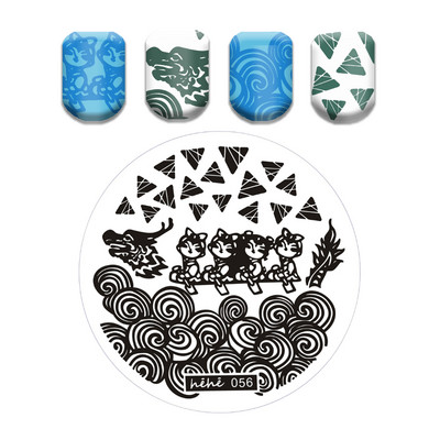 Φούσκα Vortex Stamping Plate Abstract Face Nail Art Templates Snake Graffiti Nail Stamping Template Tool Line Leaf Line