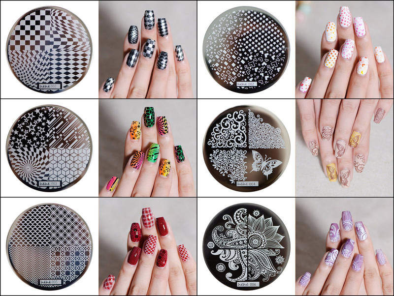 1 db sakktábla körömbélyegző lemez geometriai fekete-fehér körömképsablon gyémánt/négyzet alakú körömbélyegzős bélyegzőlemez #2