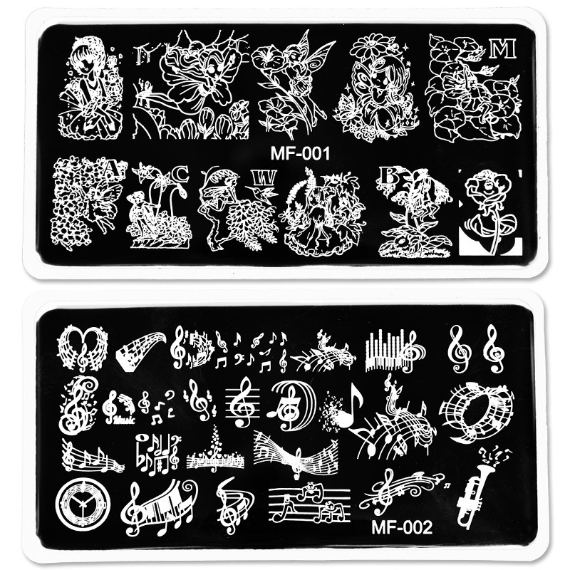 1 τεμ. Πλάκες για σφράγιση νυχιών Πλάκα για σφράγιση λουλουδιών τριαντάφυλλου/Σκορπιός Πρότυπο εικόνας για στένσιλ εικόνας Πρότυπο εικόνας για τέχνη νυχιών