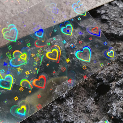 Heart Love Design Valentin napi 3D köröm matricák ezüst öntapadó csúszkák körömdíszítések köröm kiegészítők