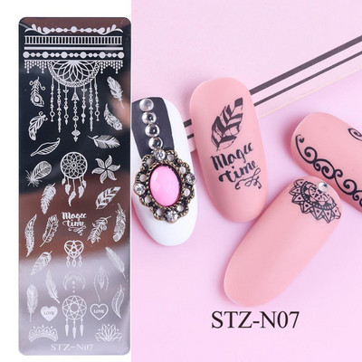 Εκτύπωση Nail Art Πιάτο σφράγισης ρετρό λουλούδι Χριστουγεννιάτικο νιφάδα χιονιού μοτίβο πεταλούδας Stamper Scrapper Εργαλείο προτύπων εκτύπωσης νυχιών