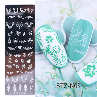 Εκτύπωση Nail Art Πιάτο σφράγισης ρετρό λουλούδι Χριστουγεννιάτικο νιφάδα χιονιού μοτίβο πεταλούδας Stamper Scrapper Εργαλείο προτύπων εκτύπωσης νυχιών